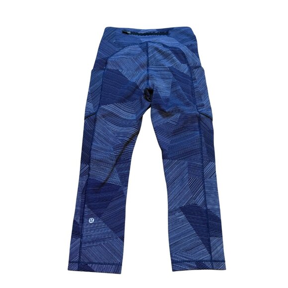 Lululemon Speed Up Crop 21" Etch Hail Midnight Navy Size - Picture 2 of 6